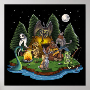Poster Cryptids Camping