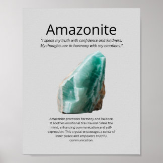 Poster Crystal Amazonite Signification