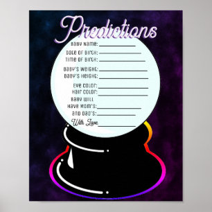 Poster Crystal Ball Baby Predictions Jeu