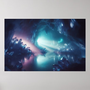 Poster Crystal Cave Dreamcore Espace Liminal Art Surreal