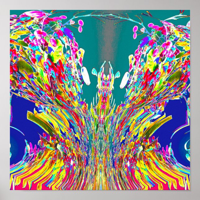 Poster Crystal design digital Flux d'énergie Reiki Master (Devant)