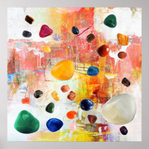 Poster Crystal Healing Gemstone