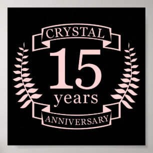 Poster Crystal mariage anniversaire 15 ans