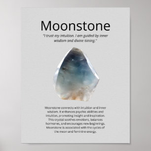 Poster Crystal Moonstone Signification
