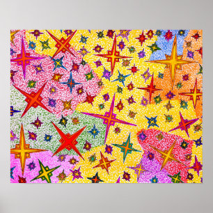 Poster Crystallize - Dessin abstrait