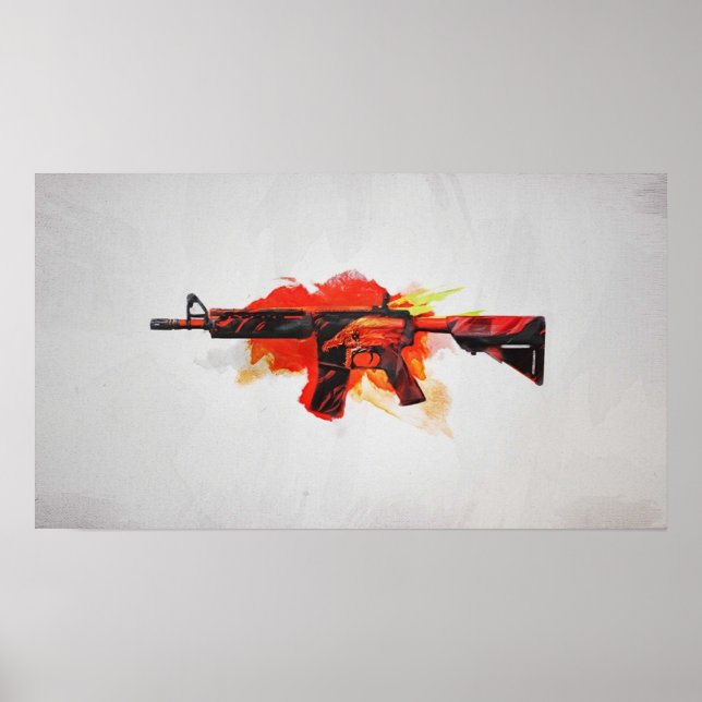 Poster CSGO M4A4 Howl Peinture (Devant)