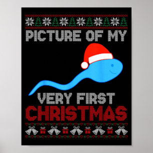 Poster Cture de mon tout premier Noël - San sperme drôle