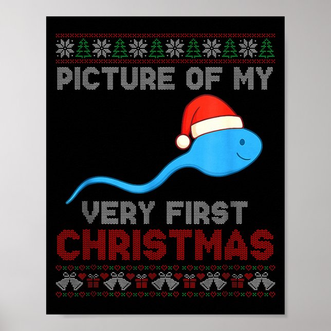 Poster Cture Of My Very First Christmas Joke Funny Xmas  (Devant)