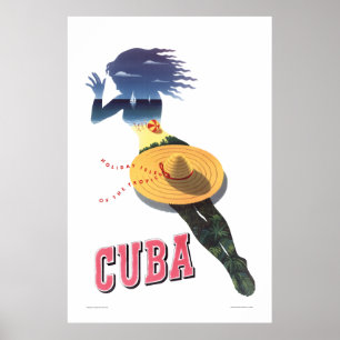 Poster Cuba—Ile de Vacances des Tropiques (Cuba 1)