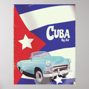 Poster Cuba par avion