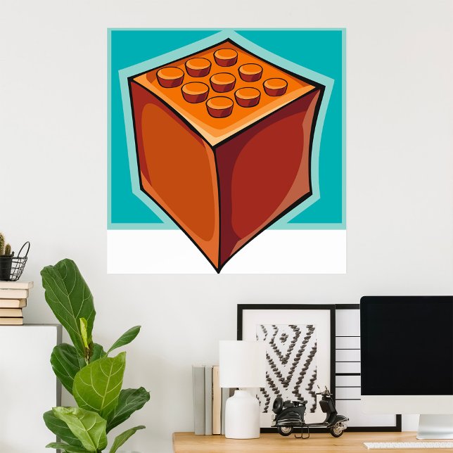 Poster Cube Brown (Créateur téléchargé)