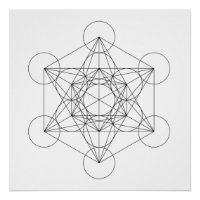 Cube de Metatron noir et blanc