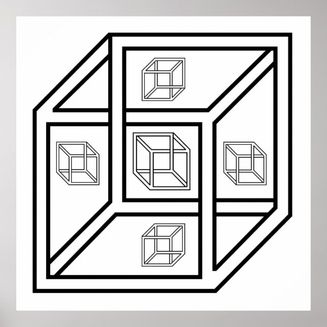 Poster Cube impossible (Devant)