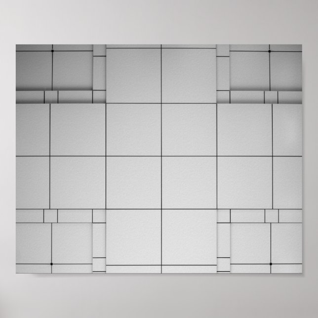 Poster Cubes Abstraits (Devant)