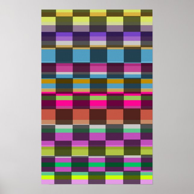 Poster Cubes colorés (Devant)