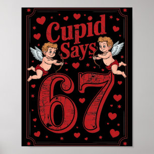 Poster Cud dit 67 Drôle 6 7 Saint-Valentin Couple Corresp