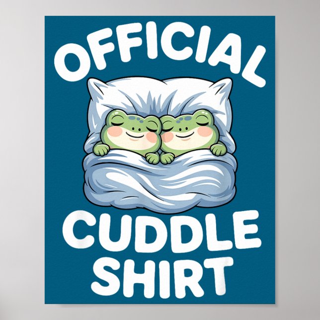 Poster Cuddle Shirt Funny Cute Frogs Cozy  (Devant)