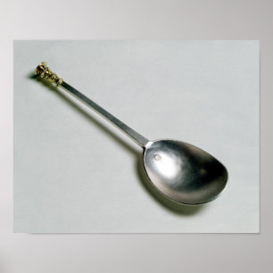 Poster Cuillère d'apôtre en argent avec dessus de sceau e