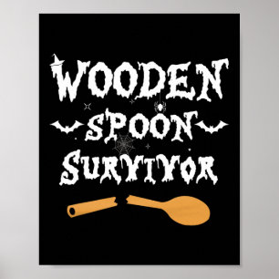 Poster Cuillère en bois Survivant Drôle Costume Halloween