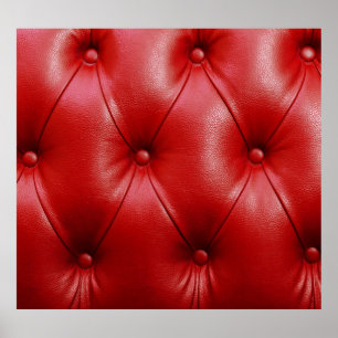 Poster Cuir rouge : Motif d'élévation.