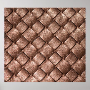 Poster Cuir tissé, arrière - plan couleur bronze.