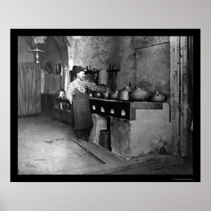 Poster Cuisine alimentaire à Jérusalem, Palestine 1888
