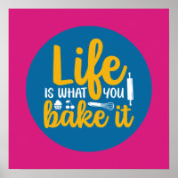 Cuisine amusante Typographie Retro Baker Art