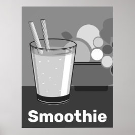 Poster Cuisine blanche et noire moderne