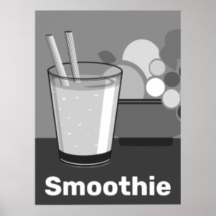 Poster Cuisine blanche et noire moderne