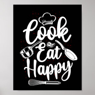 Poster Cuisine Cuisine Cuisinière Cuisinier Manger Bon Cu
