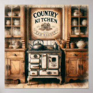 Poster Cuisine de Campagne Rustique 2