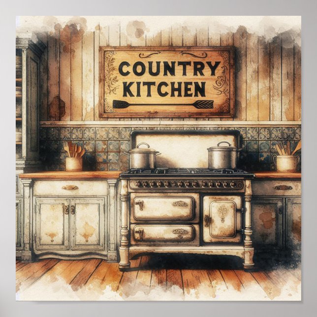 Poster Cuisine de Campagne Rustique 3 (Devant)