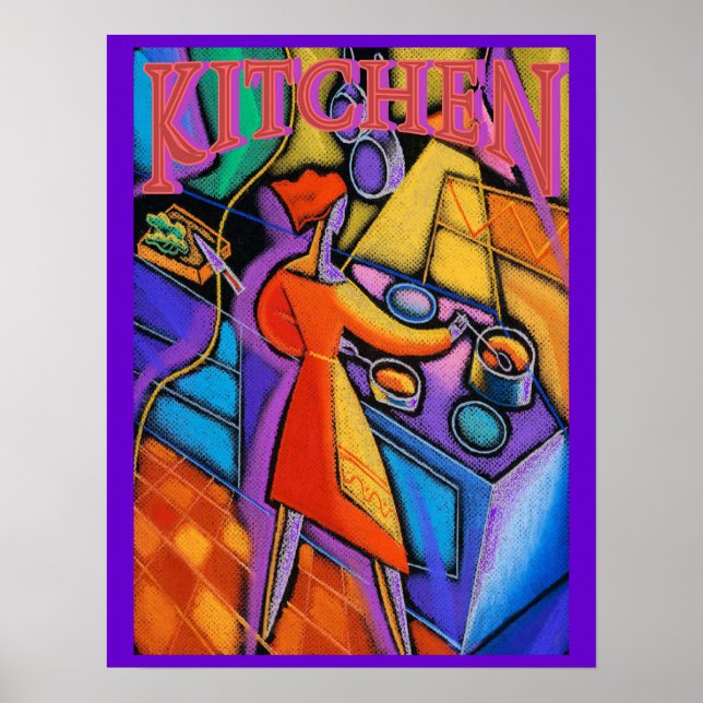 Poster Cuisine de cuisine Abstraite (Devant)