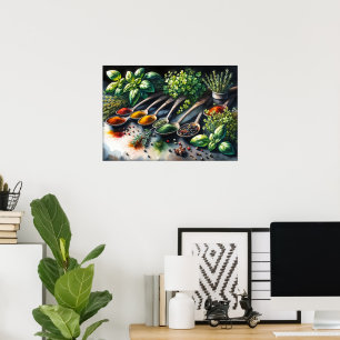 Poster Cuisine des amateurs de nourriture amusante