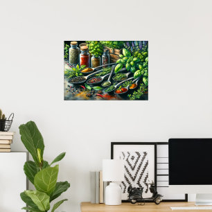 Poster Cuisine des amateurs de nourriture amusante