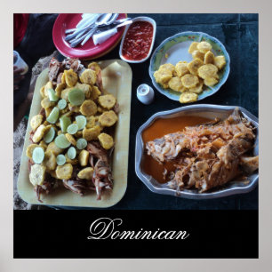 Poster Cuisine dominicaine sur la plage