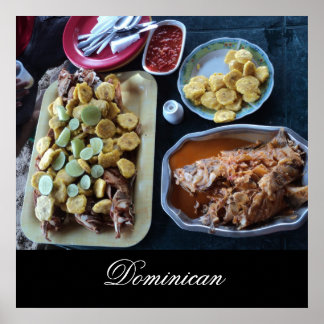 Poster Cuisine dominicaine sur la plage