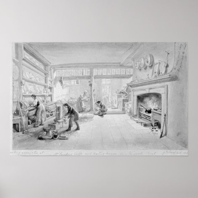 Poster Cuisine du café de M. Sander et manger (Devant)