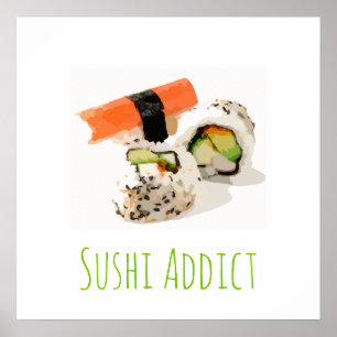 Poster Cuisine japonaise sushi