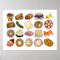 Cuisine Juive Aliments Illustration Décor Cuisine