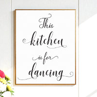 Cuisine noire blanche Funny Citation Typographie