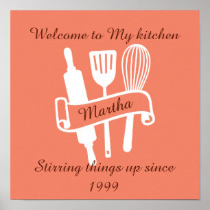 Poster Cuisine personnalisée