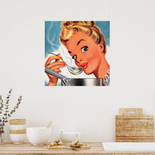 Poster cuisine vintage rétro