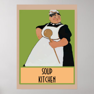 Poster Cuisinier de soupe, ajouter un texte sur l'affiche
