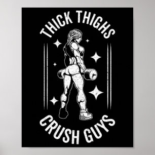 Poster Cuisse Épaisse Écraser Les Garçons Gymnase Fitness