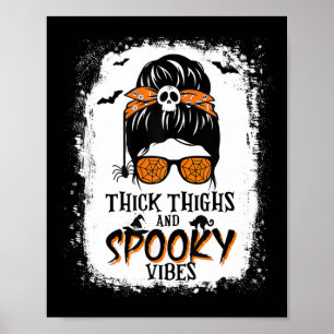 Poster Cuisse Épaisse Et Vibes Éffrayantes Halloween Mess