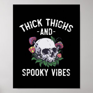 Poster Cuisses Épaisses Et Vibes Sombres Halloween Assort