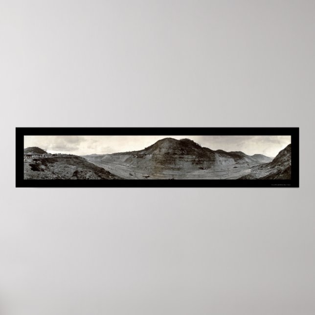 Poster Culebra Cut Panama Photo 1909 (Devant)