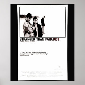 Poster Cult Comedy Stranger than Paradise par American Au