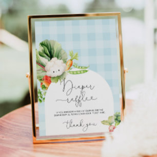 Poster Cultivants locaux marché bleu tombole